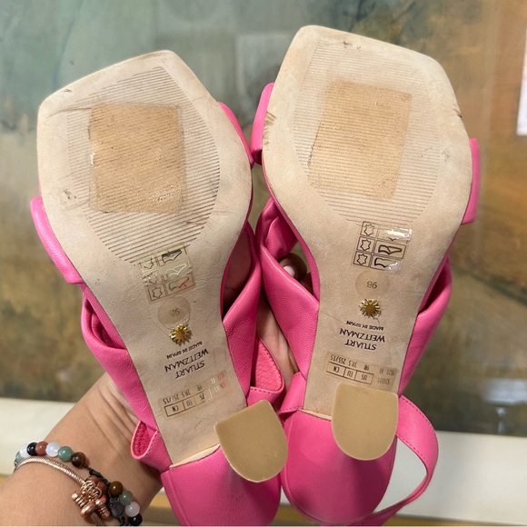 🌹STUART WEITZMAN🌹 Playa Knot Leather Stiletto Sandals Size: 9B - Picture 13 of 13